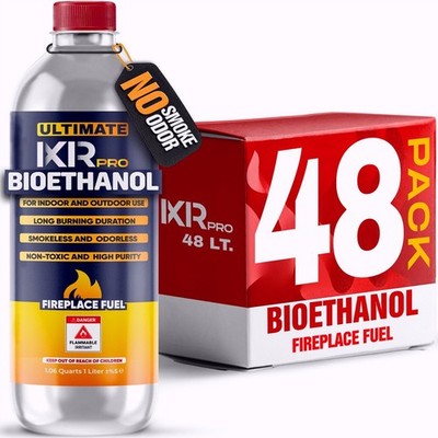 Bioethanol Fireplace Fuel 48 pcs    Clean Burning Ethanol Fuel