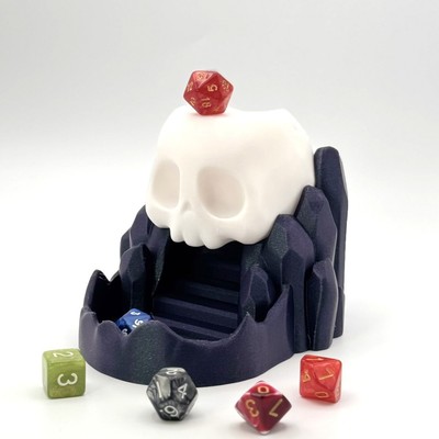 Skull Dice Rolling Tower   Gothic Tabletop Gaming Accessory for RPG & DnD