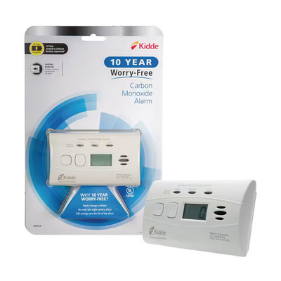 Kidde C3010-D Carbon Monoxide Alarm 10 Year Battery Digital Display Detector