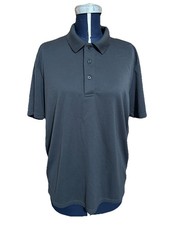 Falls Creek Performance Mens Polo Shirt Large Charcoal Gray Short Sleeve