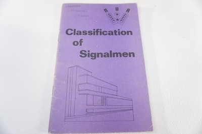 Klassifikation der Signalleute Signale Eisenbahn Signalbuch 1973 