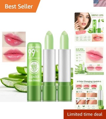 2 Pack Aloe Vera Magic Color Changing Lipstick   Long Lasting Moisturizing