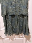 JONES NEW YORK 100% SILK PAISLEY GREEN CAP SLEEVE TANK BLOUSE & SKIRT SET SZ.8 P — photo 9