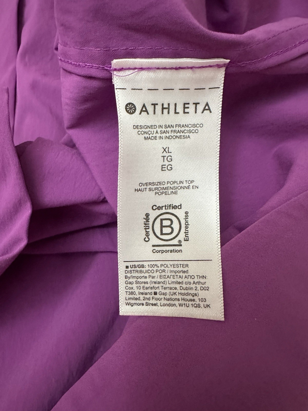 Athleta Performance Oversized Button Up Poplin To… - image 8