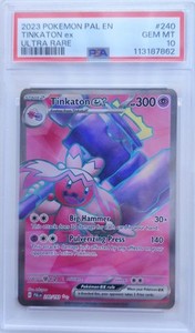 💥Tinkaton ex 240/193 Paldea Evolved Holo PSA 10 Ultra Rare Pokemon Card TCG
