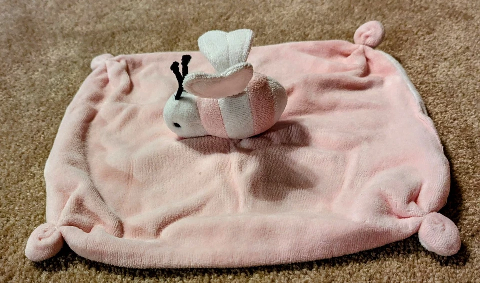 Bumble Bee 粉色婴儿尿布 Burt's Bees 100% 棉 6 英寸 X 10 — 第 4/4 张图片