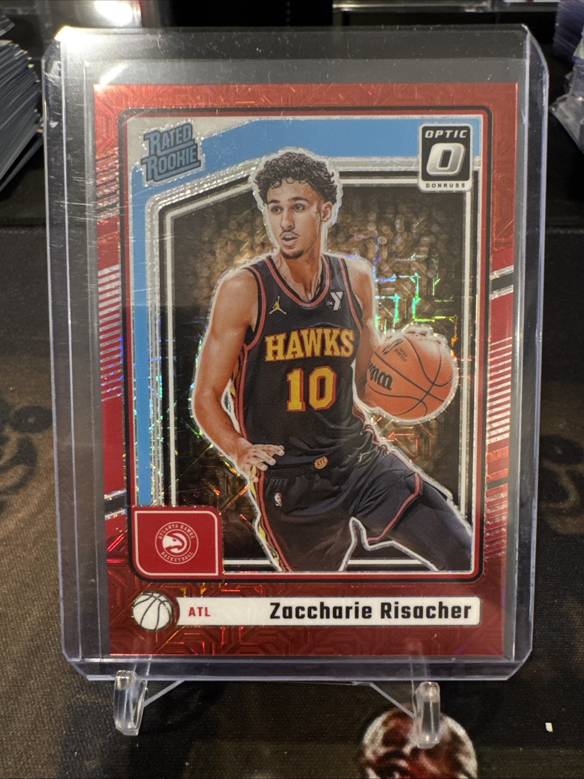 ZACCHARIE RISACHER - 2024-25 DONRUSS OPTIC CHOICE ROOKIE RED PRIZM RC /88 #268
