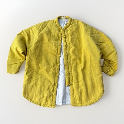 Belle Waera Quilted Jacket Frog Closure Artisanal Slow Fashion One Size Green