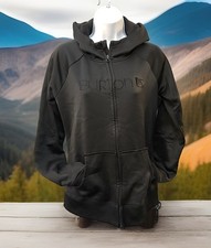 BURTON Full Zip Hoodie Womens M Black Sweater Jacket Outdoor Ski Camp Hike Cabin