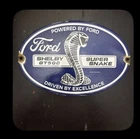 VINTAGE PORCELAIN FORD SHELBY GT500 SUPER SNAKE GAS AND OIL SIGN