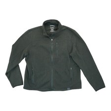 L.L Bean Men's Sweater Slightly Fitted Full Zip Soft Fleece Jacket Size XL Gray