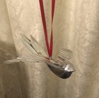 Rare Set Of  2 BIRD Metal Christmas Ornaments 7” Birds In Flight Aluminum? — photo 5
