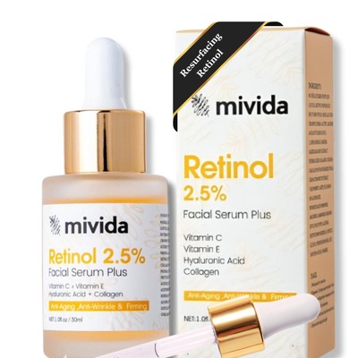 Premium Retinol Serum for Face 2.5% | Plus Hyaluronic-Acid Vitamin C & Vitami...