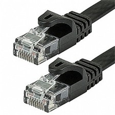 NEW FLAT Cat5e Ethernet Cable, 30 FT, BLACK....just 2 shipping each additional