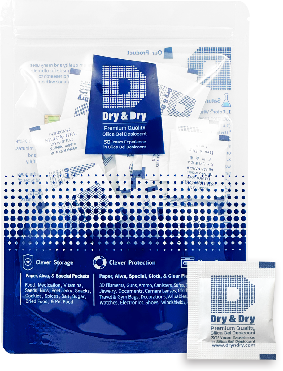 Dry & Dry High-Quality Silica Gel Packets - 50 Pack, 50 Gram Each, Reusable Moisture Absorbers 5 thumbnail image