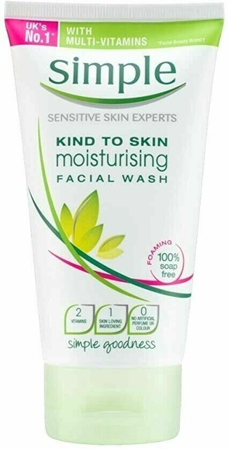 simple kind to skin foaming facial cleanser