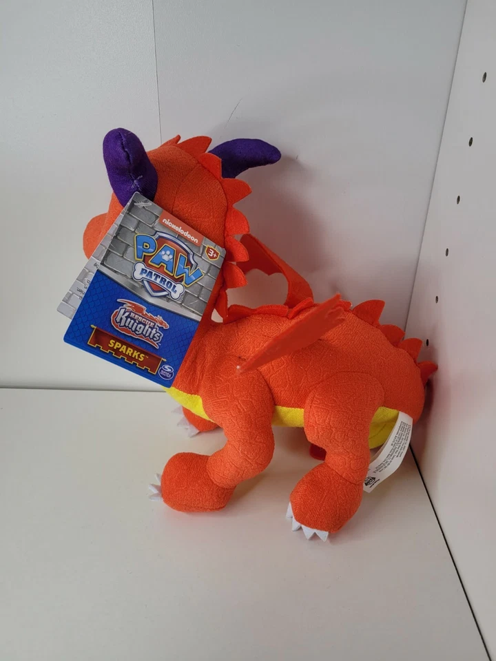 PAW PATROL Rescue Knights SPARKS Dragon Plush NEW Nickelodeon Stuffed Animal NWT - Image 3 of 4