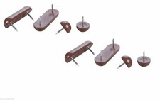 2 sets Tack-in Toilet Seat Bumper Kit for wooden seats Brown FREE SHIPPING