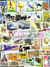 CONGO FRANCAIS collections de 50 à 600 timbres différents oblitérés