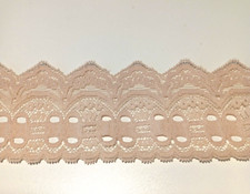 Stretch Floral Lace Trim Beige Nude 2 3/4" DIY Crafts Lingerie Slips 5 Yards
