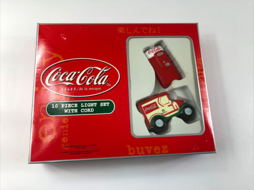 Coca-Cola 10 Piece Light Set with Cord Coke Vending Machine and Truck NEW SEALED - Picture 1 of 6