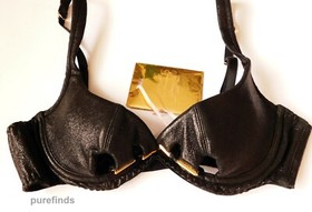 AGENT PROVOCATEUR SOIREE MARCELLA LEATHER BRA 32C & THONG SIZE 2 NWT RRP &pound;620