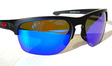Oakley SLIVER EDGE Matte Black Ink Ducati POLARIZED Galaxy Blue Sunglass 9413