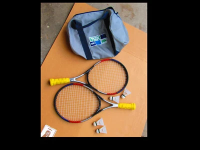TOX Speed-Badmintonset mit 2 Rackets und 4 Bällen und Tragetasche POWERminton