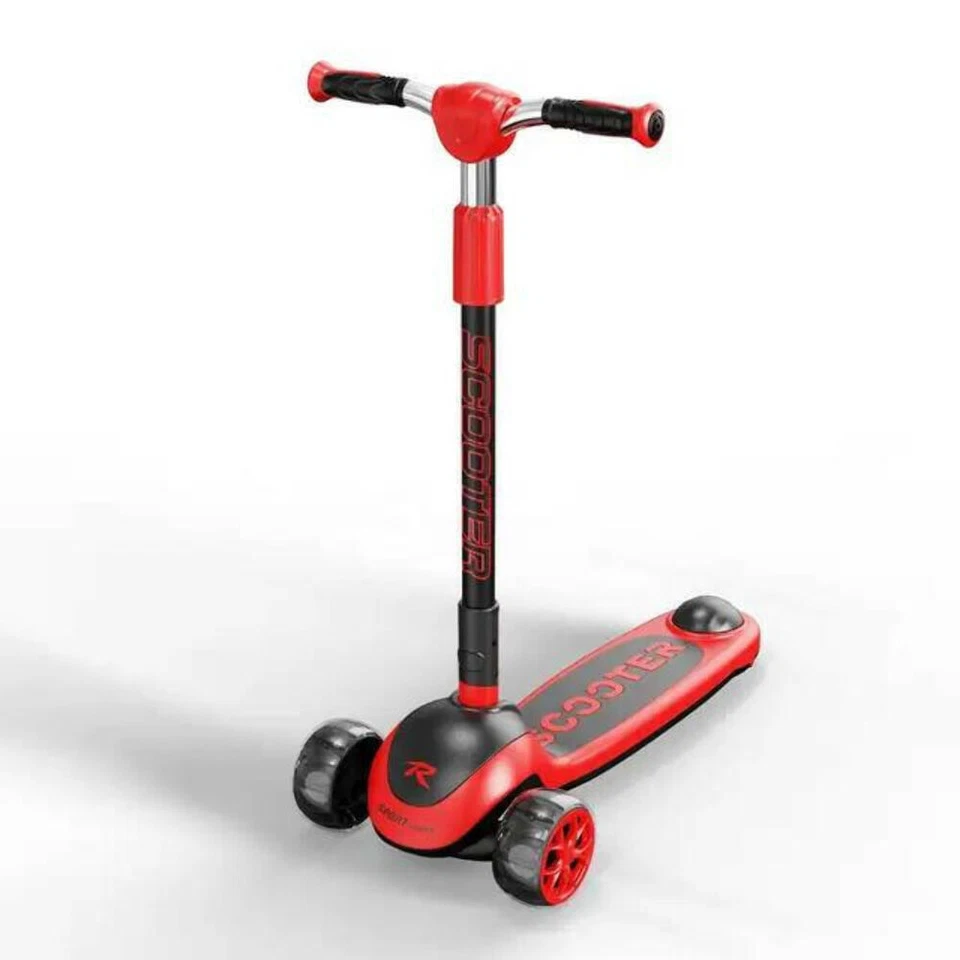 Scooter Infantil 3 Ruedas con Luces LED Plegable Ajustable Edades 4-12 Años T Foto 2 de 4