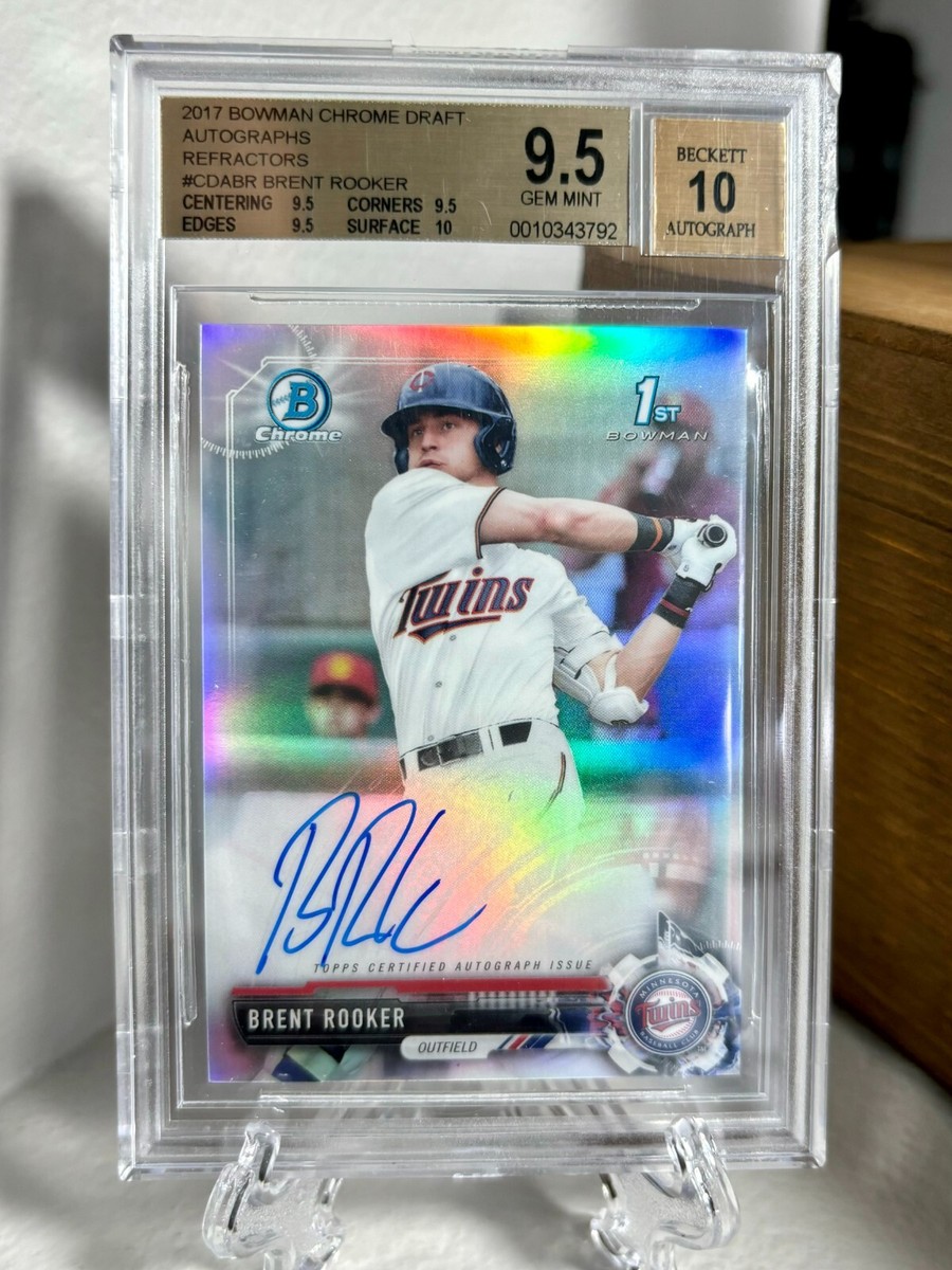 2017 Bowman Brent Rooker Refractor #497/499 Auto BGS 9.5/10 TRUE 