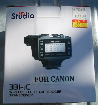 RPS Studio Wireless TTL Flash Trigger for Canon   33I-tC New Old Stock (NOS)