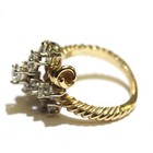 14k yellow gold 2.03ct I2 H round cluster band ring 8.2g 7.25 ladies — photo 4