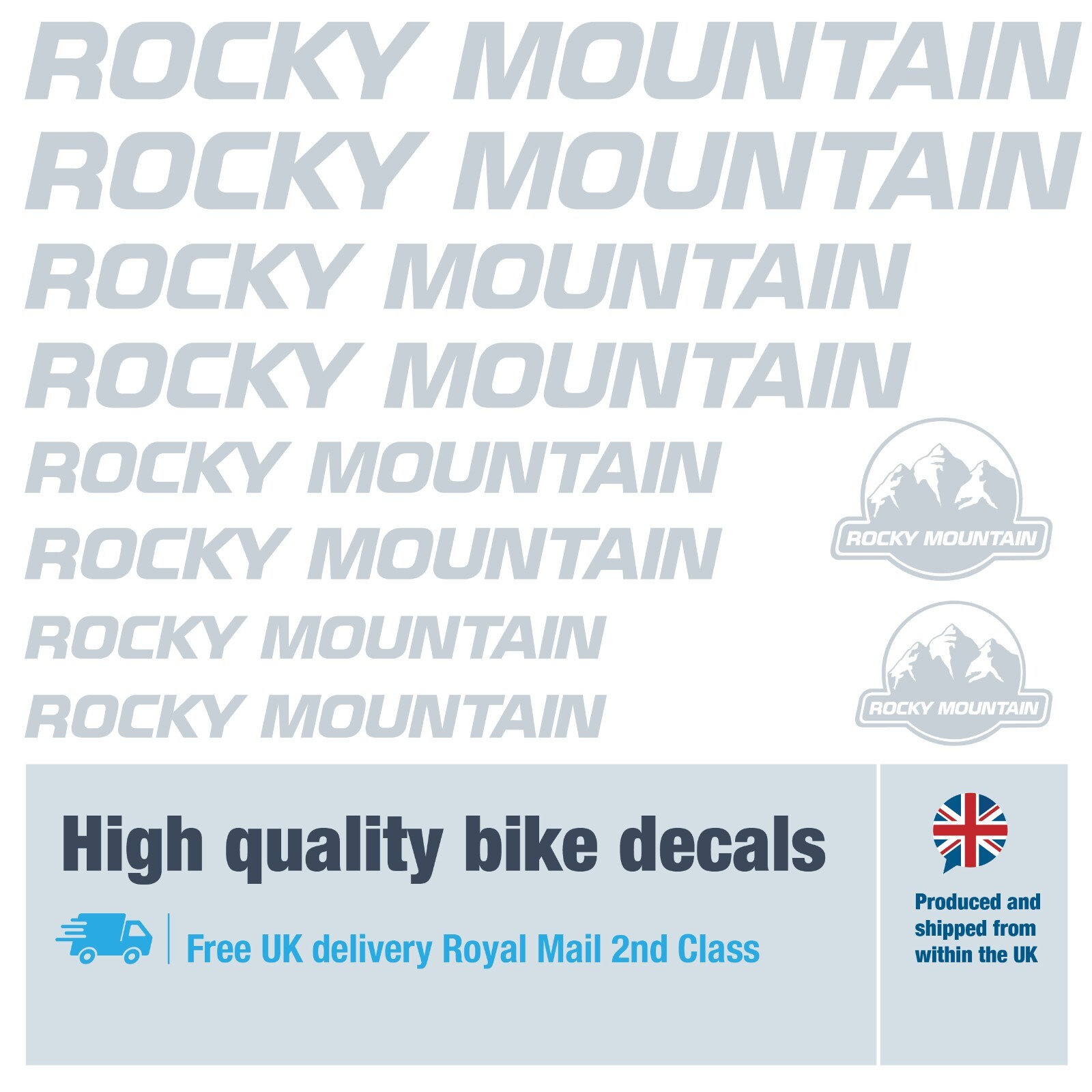 Etichette decalcomanie Rocky Mountain bike con protezione bici omaggio (confezione da 25)-20 colori foto 6