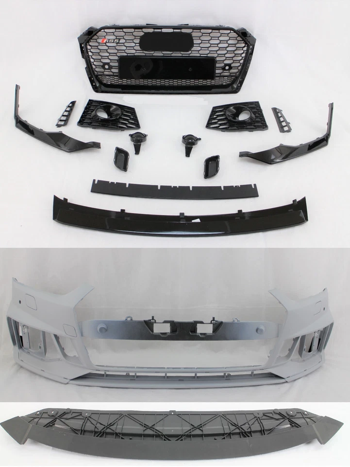 RS5 style front bumper cover grille conversion set kit 2018- 2019 AUDI A5 S5 Foto 2 de 4