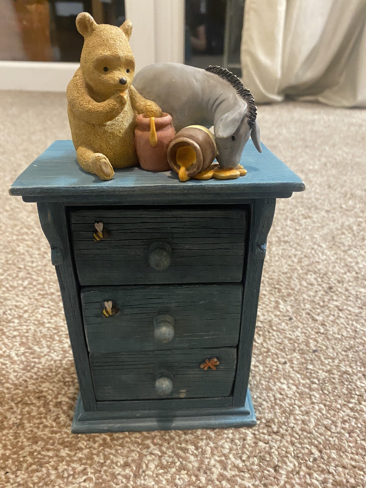 Classic Winnie The Pooh Border Fine Arts Blue Chest Of Drawers eBay