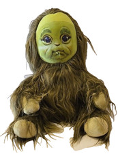 Baby Grinch Doll Plush Stuffed Animal Toy 14" Long Wild Hair Printed Face