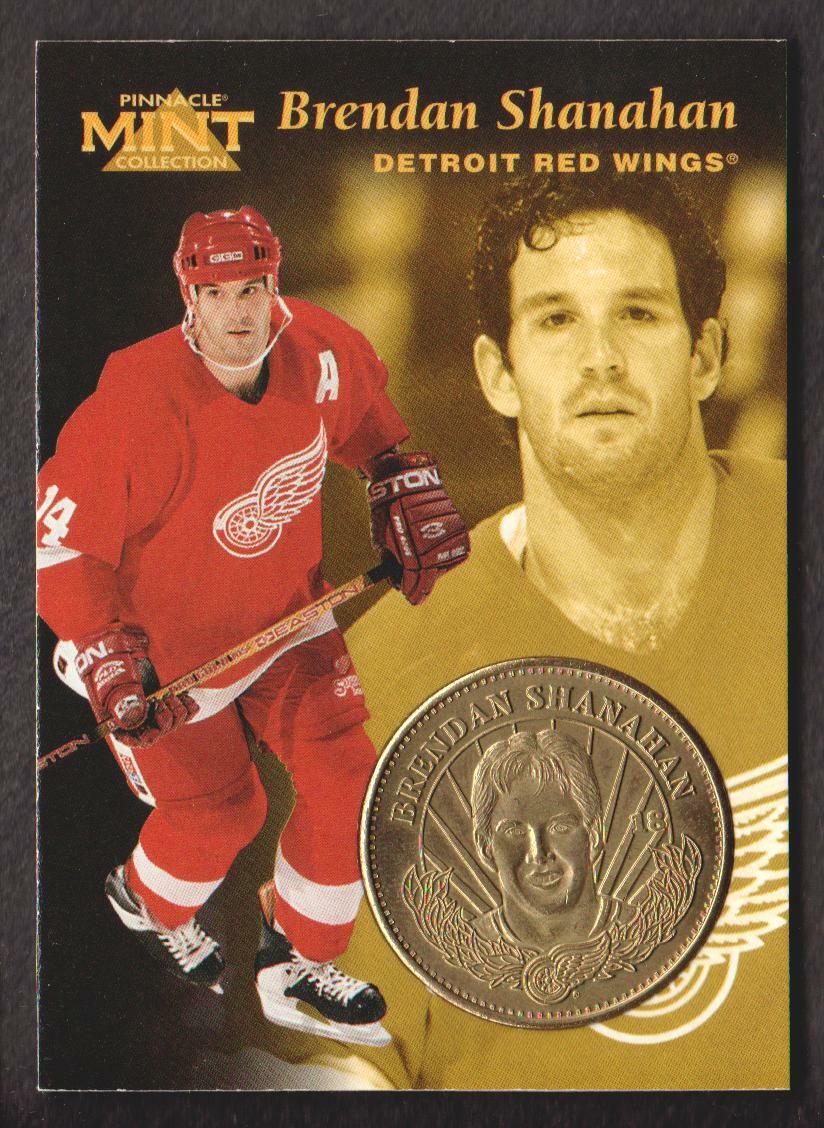 1996-97 Pinnacle Mint Hockey Card With EMBEDDED BRASS COIN #18