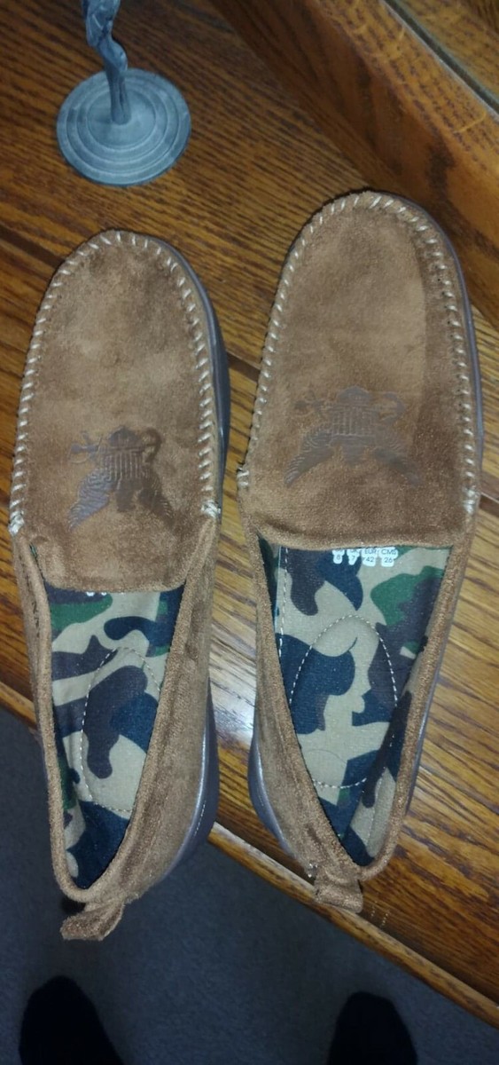 Bradford Exchange Mens Navy Military Slippers loafers size 8  display picture 2