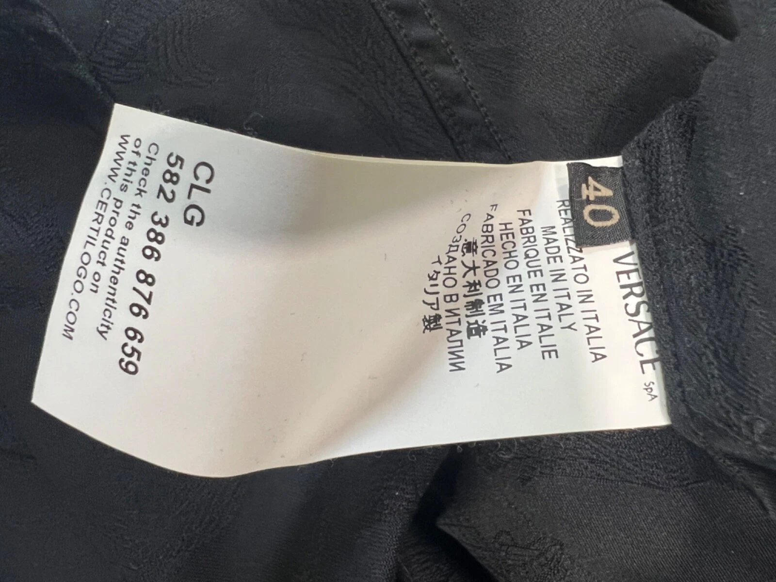 Camicia abito nero VINTAGE GIANNI VERSACE da uomo taglia 40 15 75