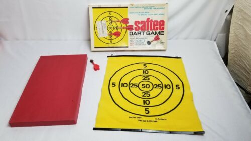 1972 Vintage Cadaco Saftee Dart Game Safety Children Safe USA in Box - Picture 1 of 6