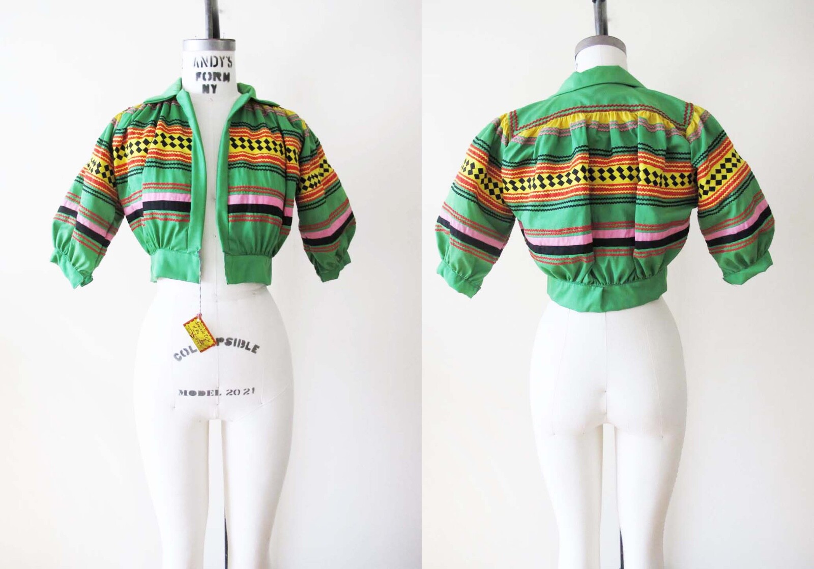 Vtg 1950s Seminole Patchwork Native American Hand… - image 2