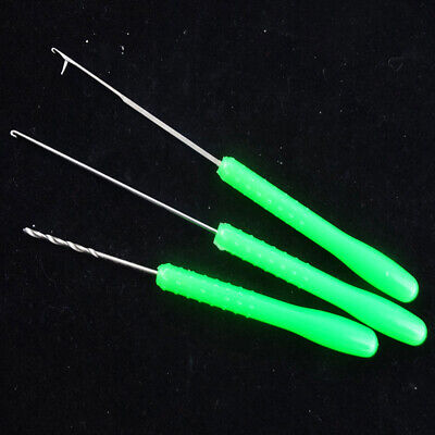 3 In 1 Fishing Bait Needle Useful Tool Set Drill Hook Needle For Making Rig F5X3 