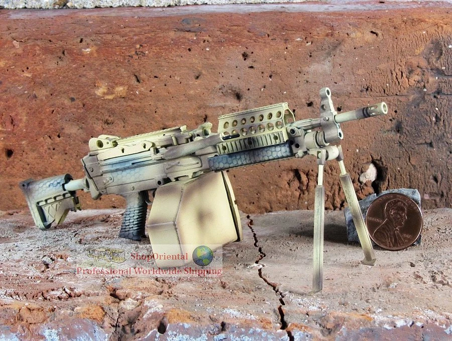 MK46 Mod 0 1:6 Figure Para Stock Camouflage M249 Light Machine Gun