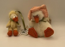 Lot 2 Boyds Bears Duck Bear w/Duck Costume Ornaments Lula Quack Twaddle Wuzzie