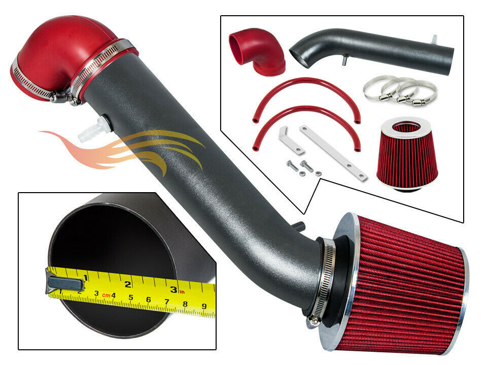 BCP RW RED For 91-95 JEEP Wrangler 2.5L 4.0L L6 Air Intake Kit System +Filter