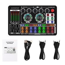F999 Live Sound Card With Rich Sound Effects Podcast Recording Equipment