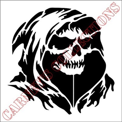 Clear Plastic Stencil - Halloween Reaper (SX185) (4'', 6'' or 8'')