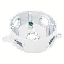 SIGMA Metal Outlet Box 5 Hole 3/4 In All Weather WHITE 143854-75WH Pack 13 UL4