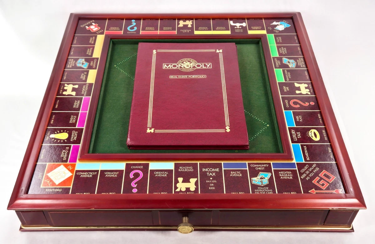 Monopoly Deluxe Franklin Mint 1991 - Édition Collector En Bois - NEUF Scellé
