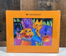 Monarque Laurel Burch Dog & Doggies (& One Cat) 1000 Piece Puzzle NEW Sealed
